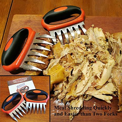 DflowerK Meat Shredding Claws Stainless Steel Shredder Claws BBQ Meat Forks, Perfect for Shredding Handing Pulling Pork Chicken Beef Turkey - CookCave