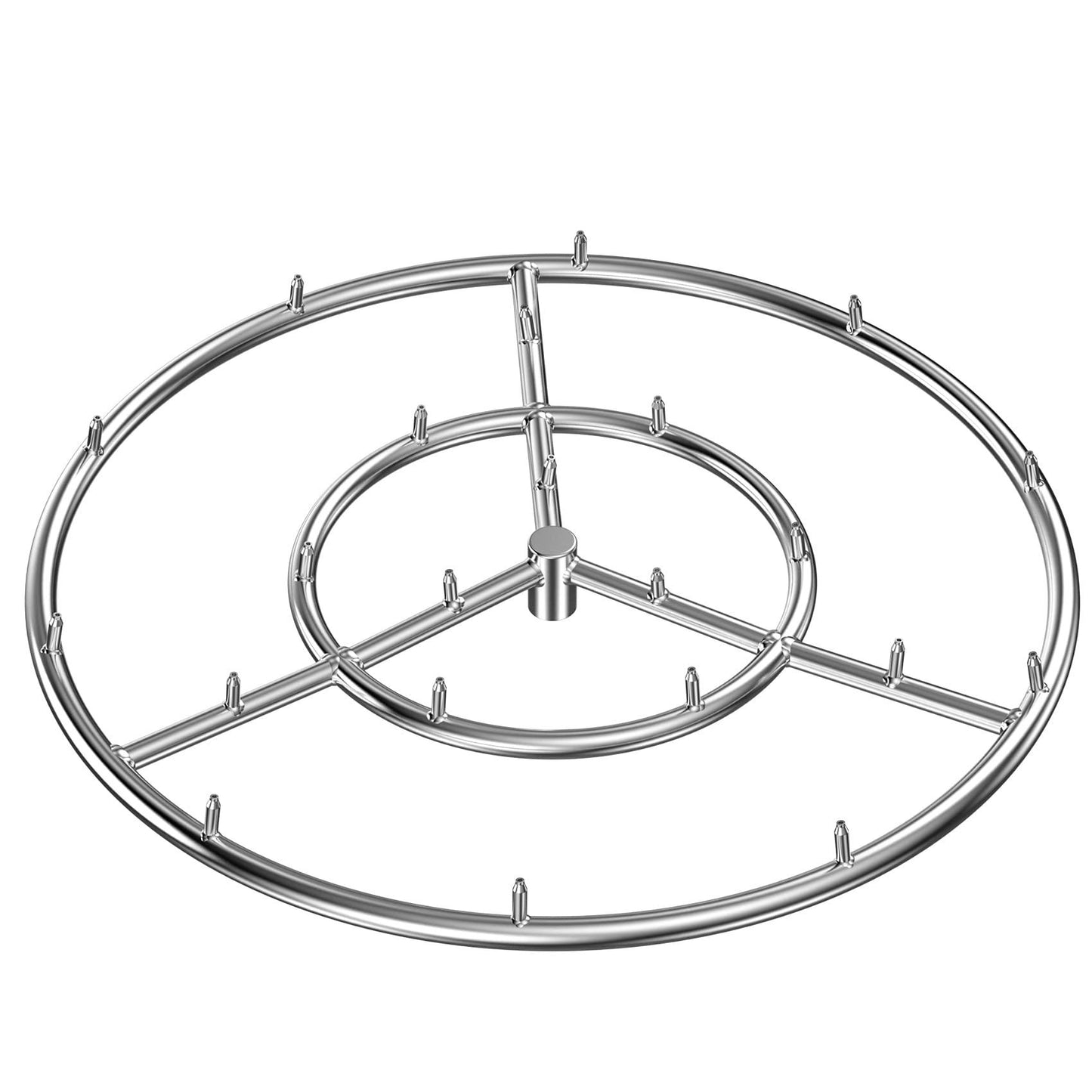 Skyflame 24-Inch Round Stainless Steel Fire Pit Jet Burner Ring, High Flame - CookCave