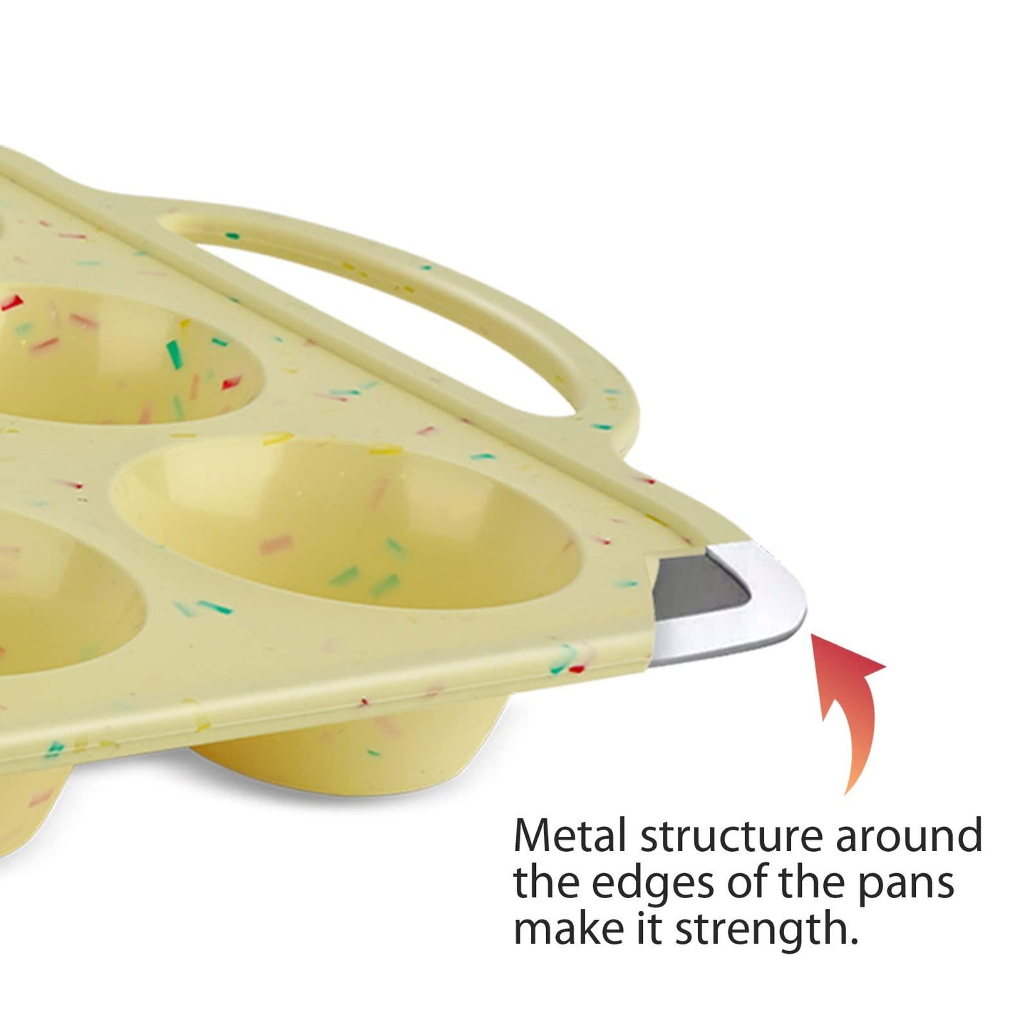 Luckypai Silicone Muffin Pan Cupcake Pan Molds for Baking 12 Cups Stainless Steel Bowl，Muffin Molder for Muffins and Cupcakes—Cupcake silicone molder - CookCave