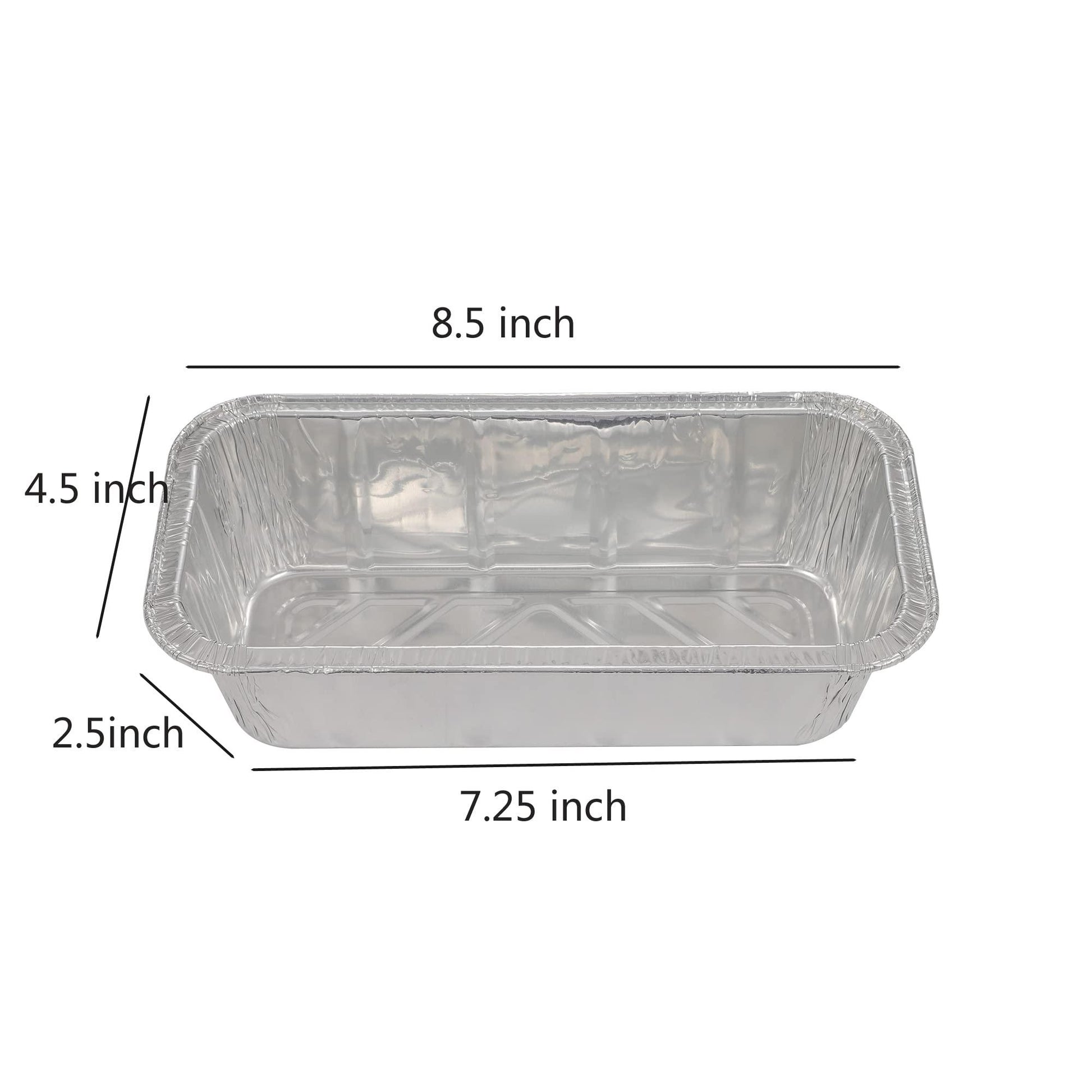 Waytiffer Loaf Pans [25 Pack] 2Lb Heavy Duty Disposable Aluminum Foil Premium Bread Tins Standard Size - 8.5" X 4.5" X 2.5" Perfect for Homemade Cakes & Breads - CookCave