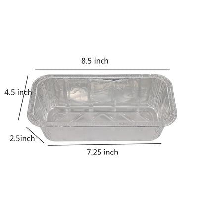 Waytiffer Loaf Pans [50 Pack] 2Lb Heavy Duty Disposable Aluminum Foil Premium Bread Tins Standard Size - 8.5" X 4.5" X 2.5" Perfect for Homemade Cakes & Breads - CookCave