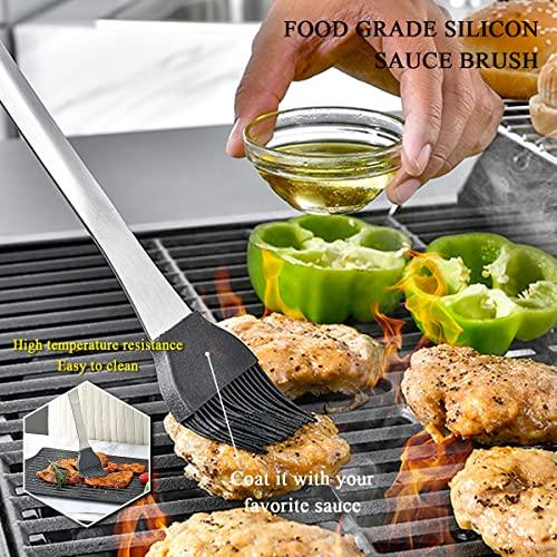 Grill Accessories Kit 4 Piece, Kyraton Griddle Accessories Tools Set, Stainless Steel with Bakelite Handle Heat Resistant and No Melt, Great for Outdoor BBQ, Camping, Teppanyaki - CookCave