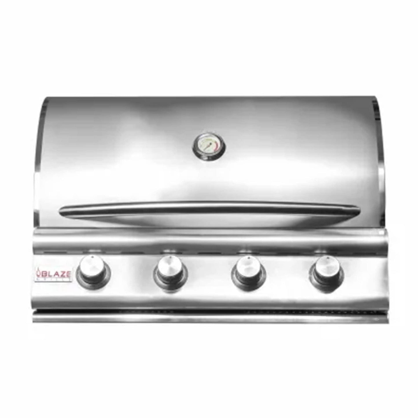 Blaze Prelude LBM 32-Inch 4-Burner Built-in Natural Gas Stainless Steel Grill with Flame-Stabilizing Grids, Heat Zone Separators, Drip Tray and Hood - CookCave