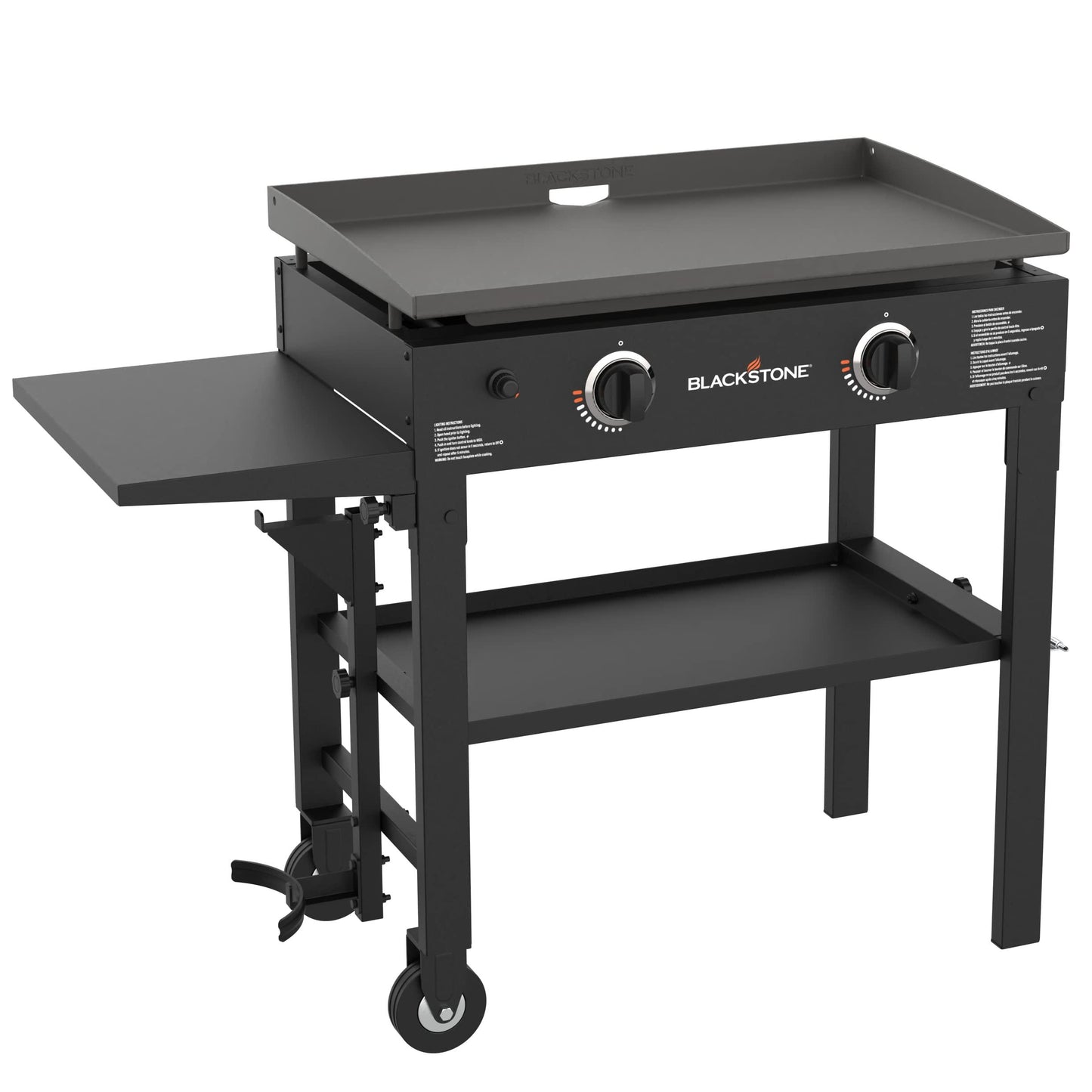 Blackstone Flat Top Gas Grill Griddle 2 Burner Propane Fuelled Rear Grease Management System, 1517, Outdoor Griddle Station for Camping, 28 inch - CookCave