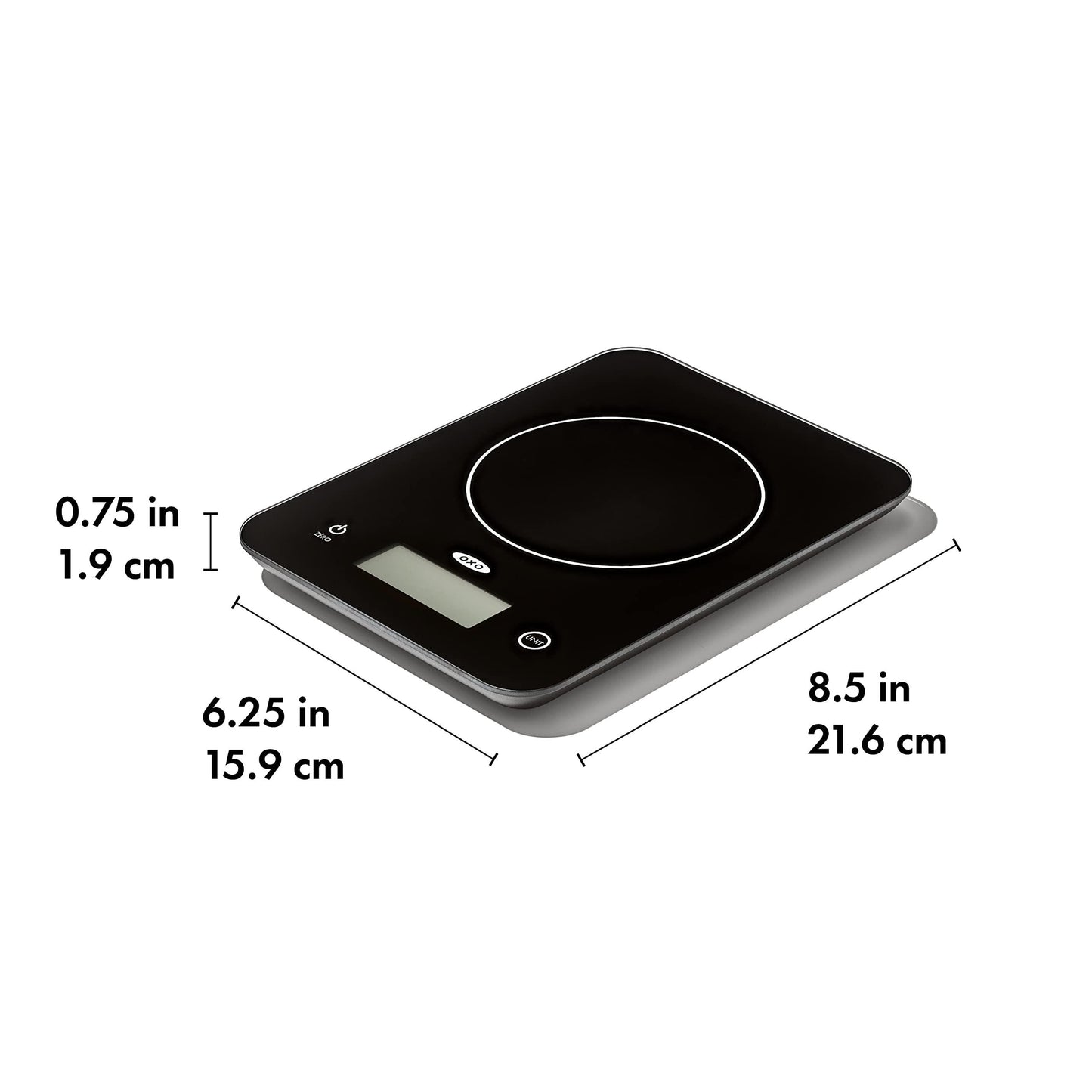 OXO Good Grips Everyday Glass Food Scale 11lbs/5kg - CookCave