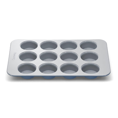 Caraway Non-Stick Ceramic 12-Cup Muffin Pan - Naturally Slick Ceramic Coating - Non-Toxic, PTFE & PFOA Free - Perfect for Cupcakes, Muffins, and More - Slate - CookCave