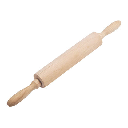 Classic Wood Rolling Pin for Baking - Professional Dough Roller with Handle, Essential Wooden Tool for Making Cookie, Fondant, Pizza, Pastry, Pie, Bread, Tortilla, Pasta, etc. - CookCave