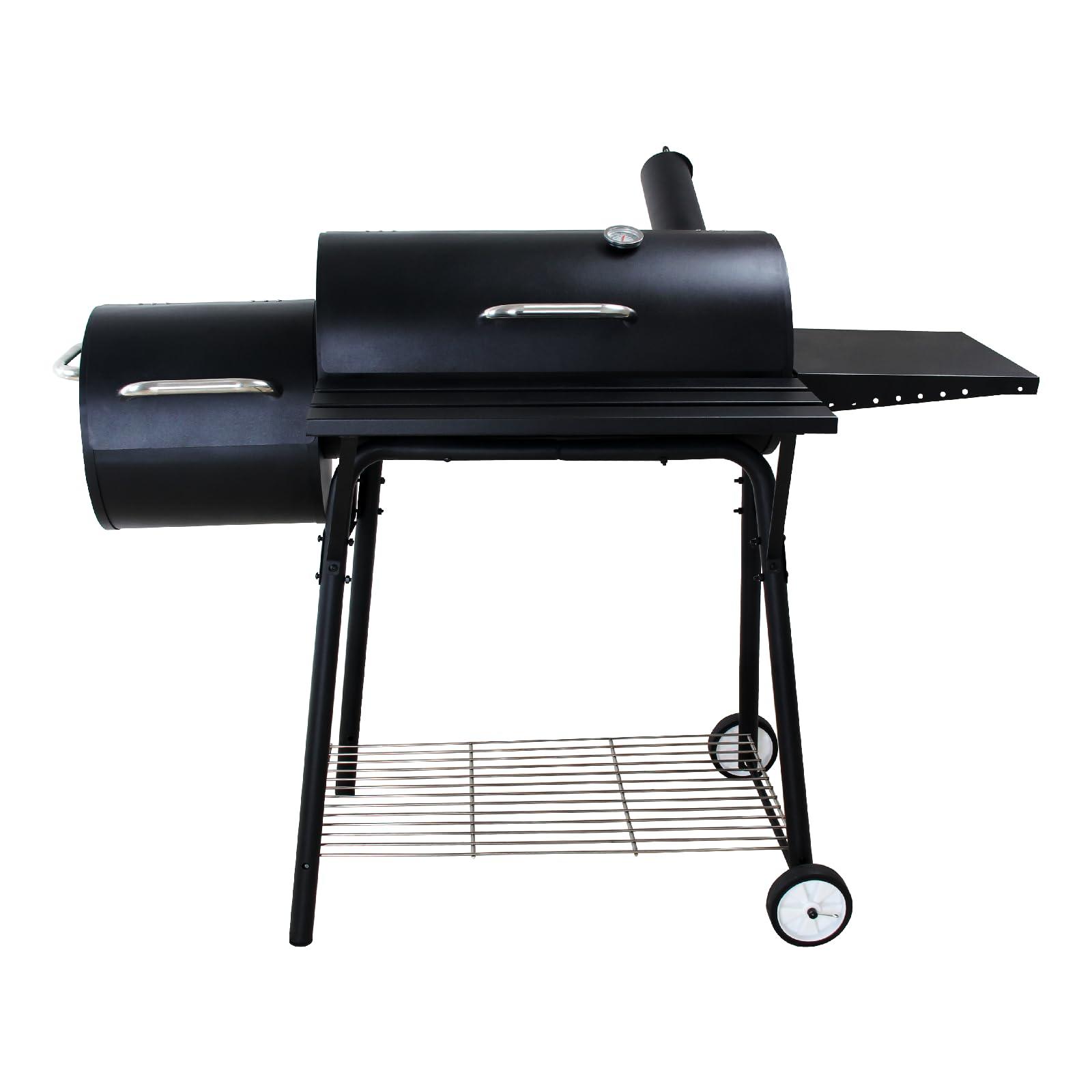 Migoda Charcoal Grills, Outdoor Charcoal Barbecue Grill with Offset Smoker, Easy to Clean and Durable Charcoal BBQ Grill for Backyard BBQ Parties and Picnics, Black - CookCave