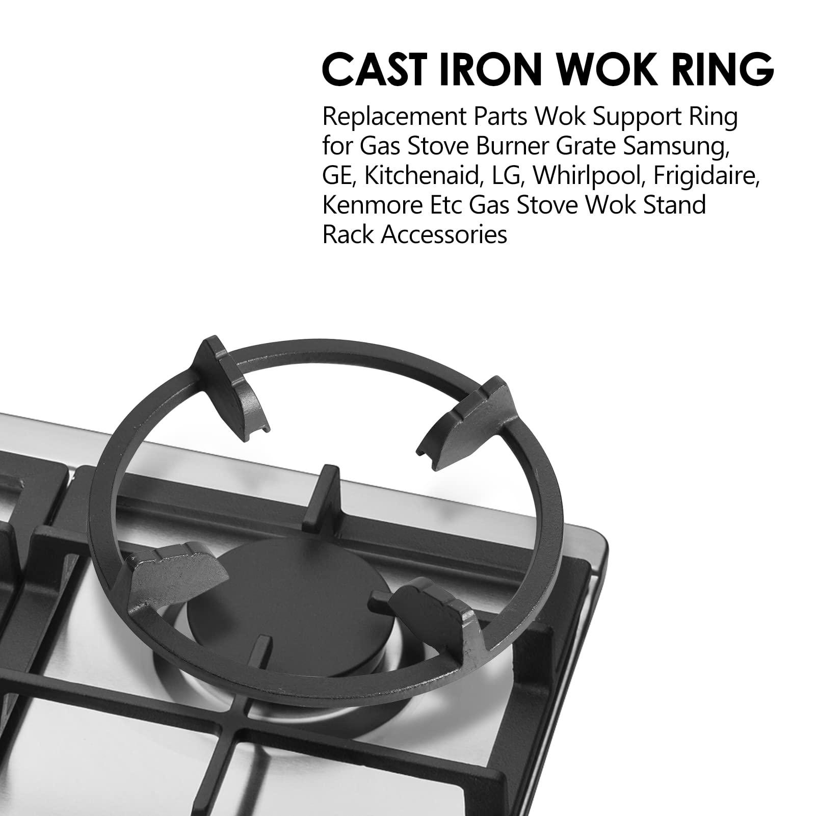 HRepair Cast Iron Wok Support Ring 9Inch Universal Non Slip Wok Rack Stand Fits Kitchen Samsung Ge Frigidaire Whirlpool Kitchenaid Lg Kenmore Gas Stove - CookCave