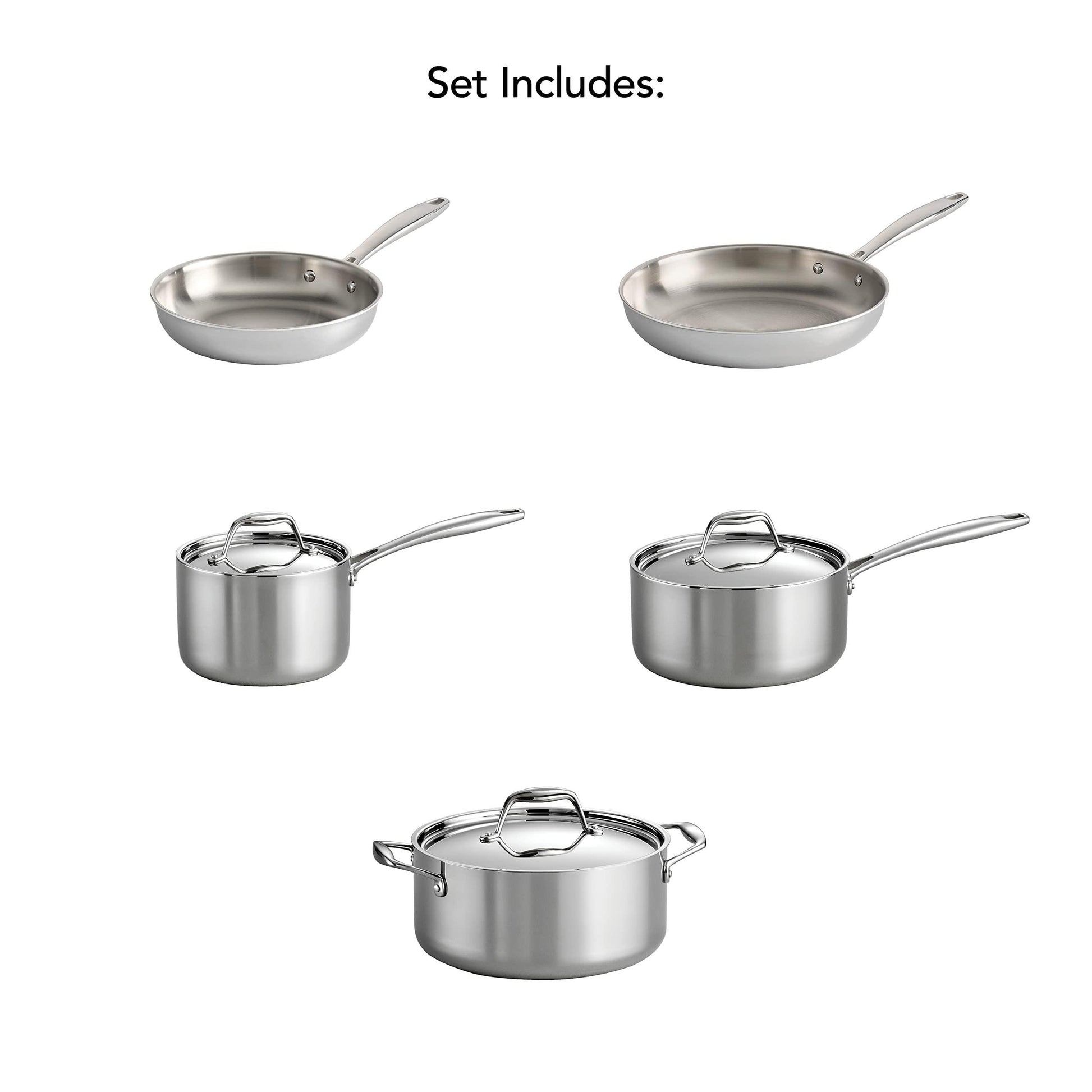 Tramontina 8-Piece Cookware Set Stainless Steel, 80116/247DS - CookCave