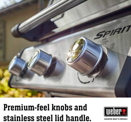 Weber Spirit S-315 Liquid Propane Gas Grill, Stainless Steel - CookCave