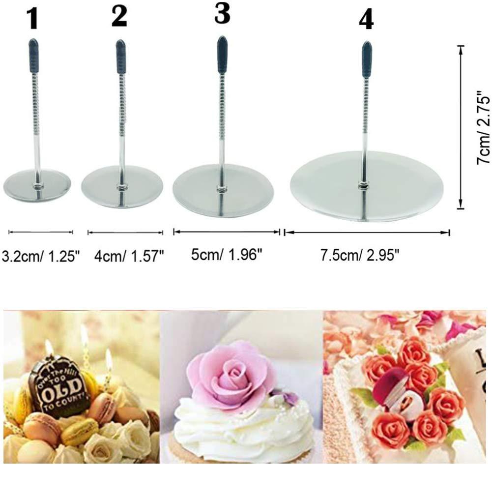 Cake Flower Nail Lifters Set Stainless Steel Baking Tools for Icing Flowers Decoration (White) - CookCave