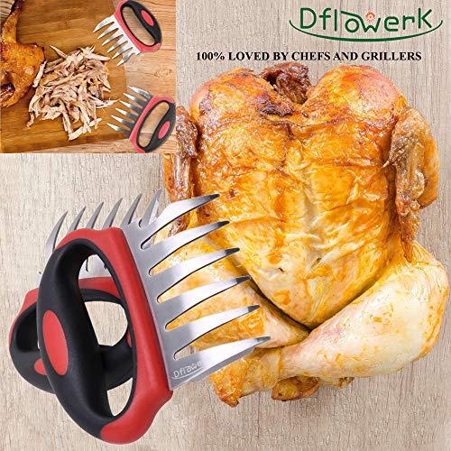 DflowerK Meat Shredding Claws Stainless Steel Shredder Claws BBQ Meat Forks, Perfect for Shredding Handing Pulling Pork Chicken Beef Turkey - CookCave