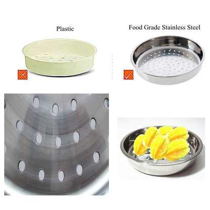 Saim Round Steaming Basket/Stainless Steel Food Cooking Steamer Rack Cookware 8.3 Inch Diameter - CookCave
