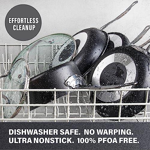 Granitestone Sauté Pan with Lid - 5.5 Quart. Non Stick Deep Frying Pan with Lid, Large Frying Pan, Oven Safe Skillet with Lid, Multipurpose Jumbo Cooker, Stovetop & Dishwasher Safe, 100% PFOA Free - CookCave