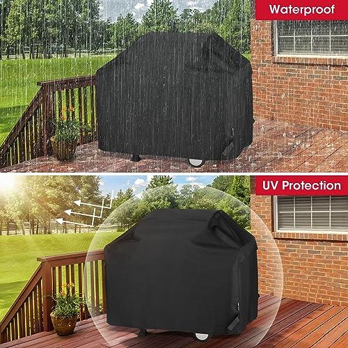 Unicook Gas Grill Cover 60 Inch, Heavy Duty Waterproof , Fade and UV Resistant , Durable and Convenient Barbecue Cover, Compatible with Weber Char-Broil Nexgrill and More Grills - CookCave