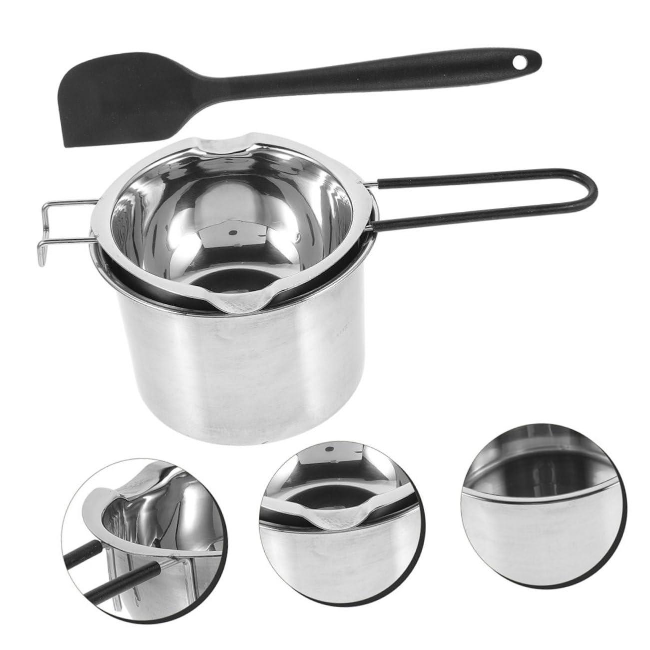 DECHOUS 1 Set Melting Pot Double Boiler Kitchen Gadget Heating Pot Butter Melting Bowl Butter Warmer Kitchen Supplies Candy Melting Bowls Stainless Steel Chocolate Milk Pot - CookCave