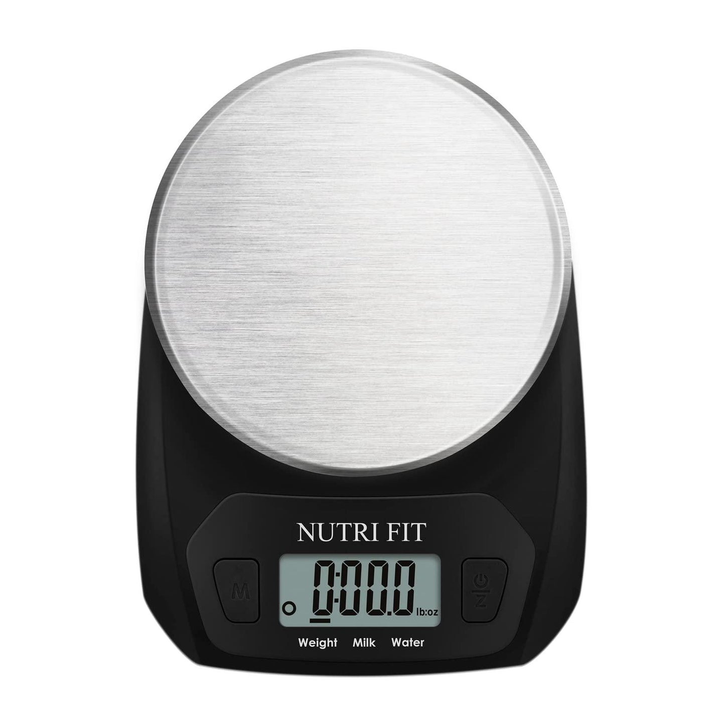 NUTRI FIT Digital Food Scale Small Kitchen Scales Weight in Grams and OZ for Cooking Baking Weight Loss, Stainless Steel Tare & Backlit LCD Display, Black - CookCave