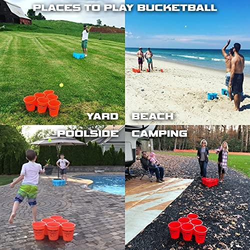 Bucket Ball | Beach Edition Starter Pack | Ultimate Beach, Pool, Yard, Camping, Tailgate, BBQ, Lawn, Water, Indoor, Outdoor Game – Best Gift Toy for Adults, Boys, Girls, Teens, Family - CookCave