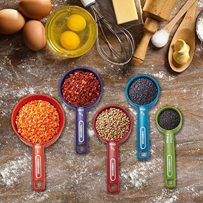 Farberware Professional Plastic Measuring Cups with Coffee Spoon, Set of 5, Colors may vary - CookCave