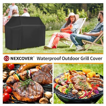 NEXCOVER Grill Cover, BBQ Cover 55 inch,Waterproof BBQ Grill Cover,Fade Resistant Gas Grill Cover, Barbecue Grill Covers, Fits Grill of Weber, Brinkmann, Nexgrill, Black Grill Cover for Outdoor Grill. - CookCave