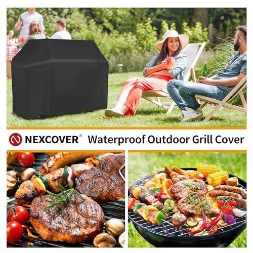 NEXCOVER Grill Cover, BBQ Cover 58 inch,Waterproof BBQ Grill Cover,Fade Resistant Gas Grill Cover, Barbecue Grill Covers, Fits Grill of Weber, Brinkmann, Nexgrill, Black Grill Cover for Outdoor Grill. - CookCave