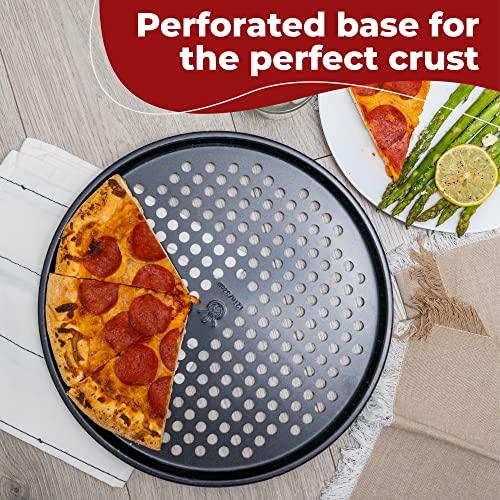 KITCHENATICS 12-PC Baking Pan Set Nonstick, Durable Carbon Steel Baking Sheets for Oven, Nonstick Baking Pans Set with Muffin Pan, Loaf Pan, Pizza Pan, Cookie Sheet Pan - Black Bakeware Sets - CookCave