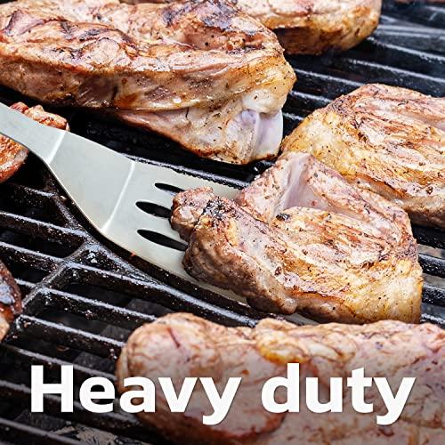 myHomeBody Grill Set, Grill Tools, BBQ Gifts for Men, BBQ Tool Set, Grilling Accessories, Grilling Spatula, Grill Fork, Grilling Tongs for Outdoor Grill, BBQ Set of 3 - CookCave