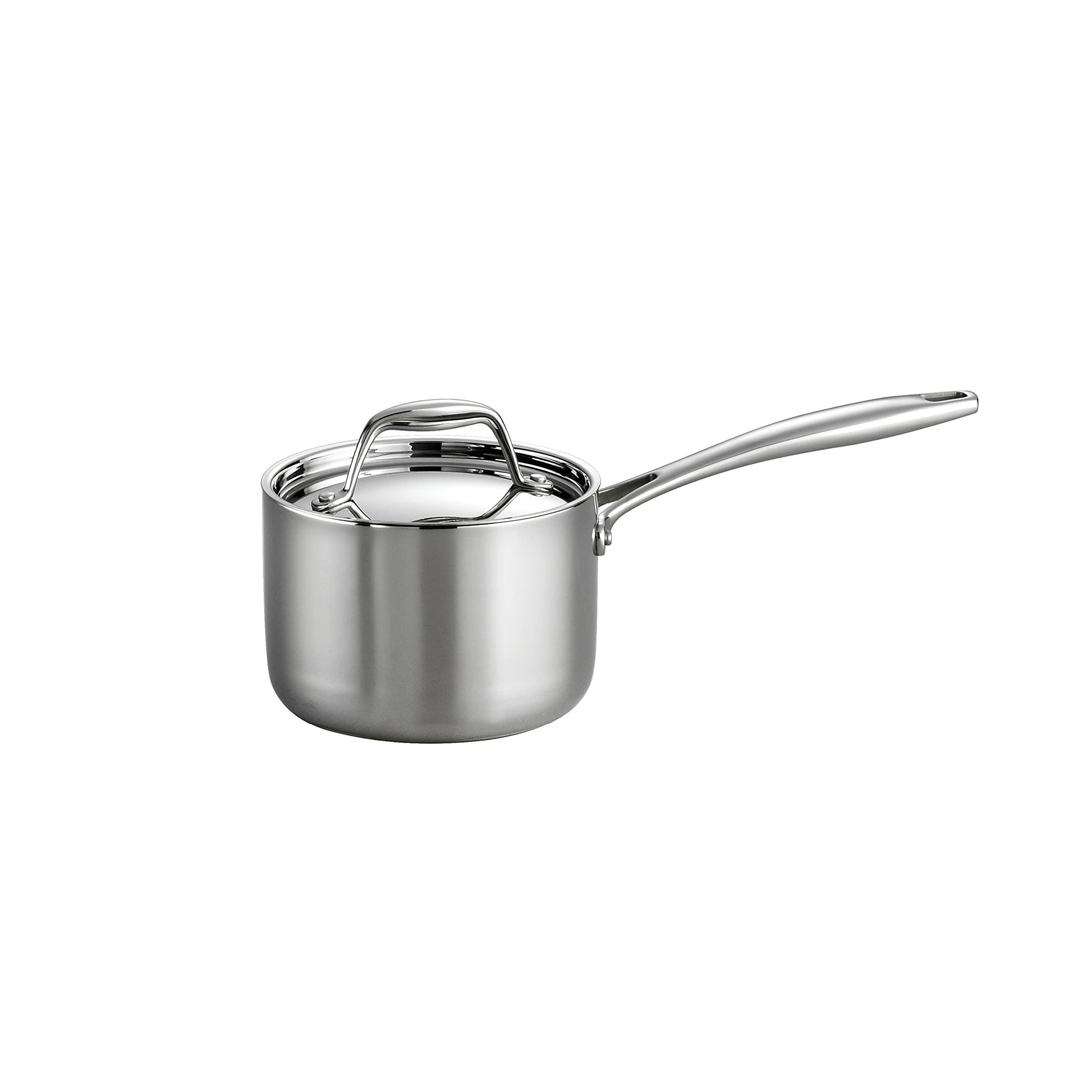 Tramontina Covered Sauce Pan Stainless Steel Tri-Ply Clad 1.5-Quart, 80116/021DS - CookCave