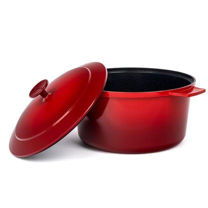 Granitestone Lightweight 6.5 Qt Dutch Oven Pot with Lid, Nonstick Dutch Oven Set, 10 in 1 Enamel Stock Pot/Cooking Pot & Dutch Oven for Sourdough Bread Baking, Dutch Ovens, Oven/Dishwasher Safe - Red - CookCave