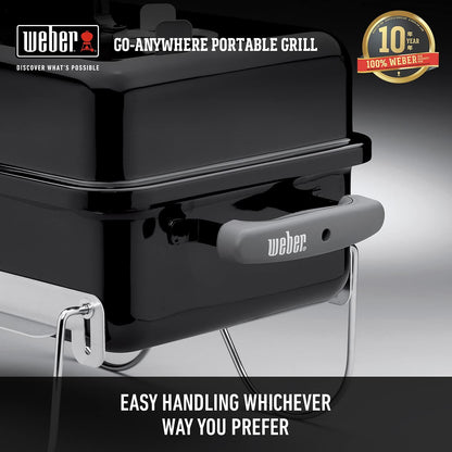 Weber Go-Anywhere Charcoal Grill, Black - CookCave