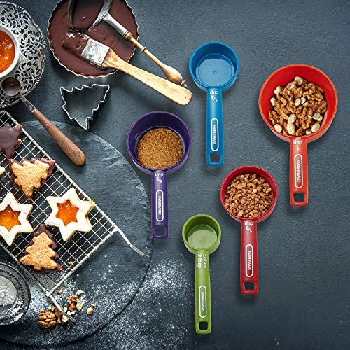 Farberware Professional Plastic Measuring Cups with Coffee Spoon, Set of 5, Colors may vary - CookCave