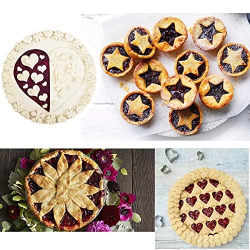 Mini Cookie Cutter Shapes Set - 30 Small Molds to Cut Out Pastry Dough, Pie Crust & Fruit - Tiny Stainless Steel Metal Stamps Star Flower Round Heart Square Triangle Oval Raindrop Geometric Shapes - CookCave