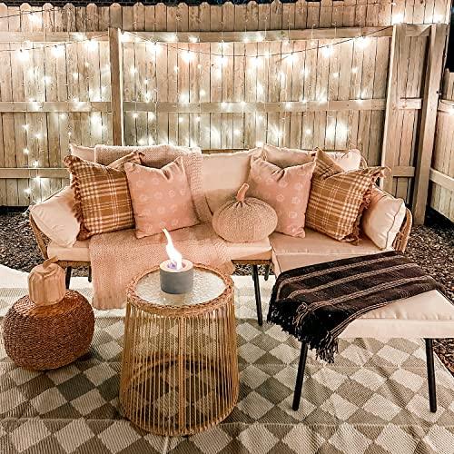 YITAHOME Rope Woven Sectional L-Shaped Sofa, 3 Pieces Patio Furniture Set for Patio Backyard Poolside, Wicker Conversation Set with Cushions, Detachable Lounger, Side Table - Beige - CookCave