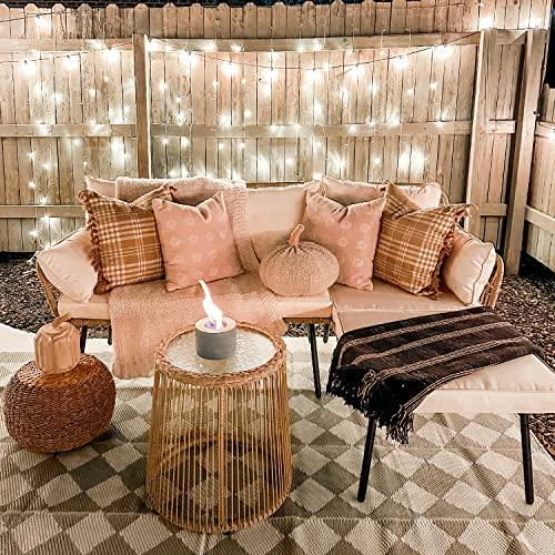 YITAHOME 3 Pieces Patio Furniture Set, Outdoor Wicker Conversation Sectional L-Shaped Sofa with 4 Seater for Backyard, Porch, Boho Detachable Lounger with Cushions and Coffee Table - Beige - CookCave