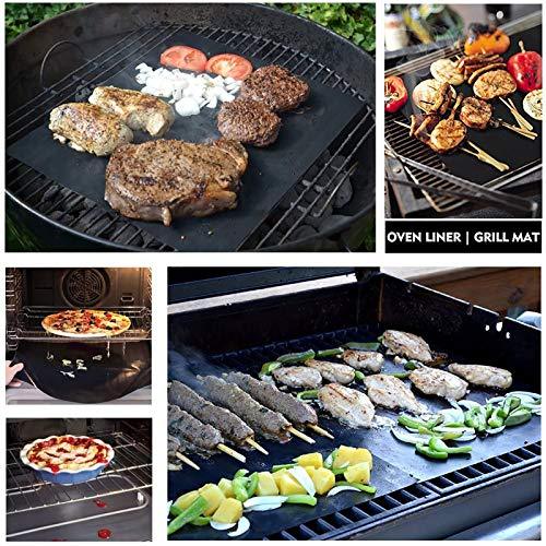 Grill Mat, 70" x 16" Grilling Mats for Outdoor Grill Nonstick, BBQ Silicone Grill Mat Accessories for Griddle, Cut to any Size, Resuable and Easy to Clean, Works On Charcoal Electric Gas Grill - Black - CookCave