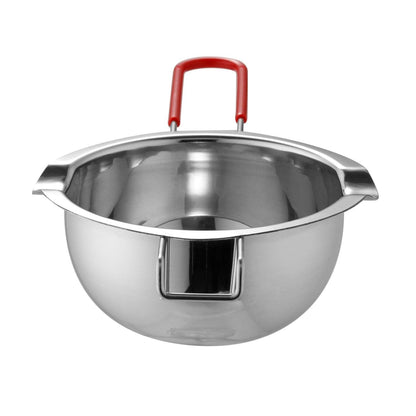 18/8 Stainless Steel Universal Melting Pot, Double Boiler Insert, Double Spouts, Heat-Resistant Handle, Flat Bottom, Melted Butter Chocolate Cheese Caramel Homemade Mask =580ML (Silver) - CookCave