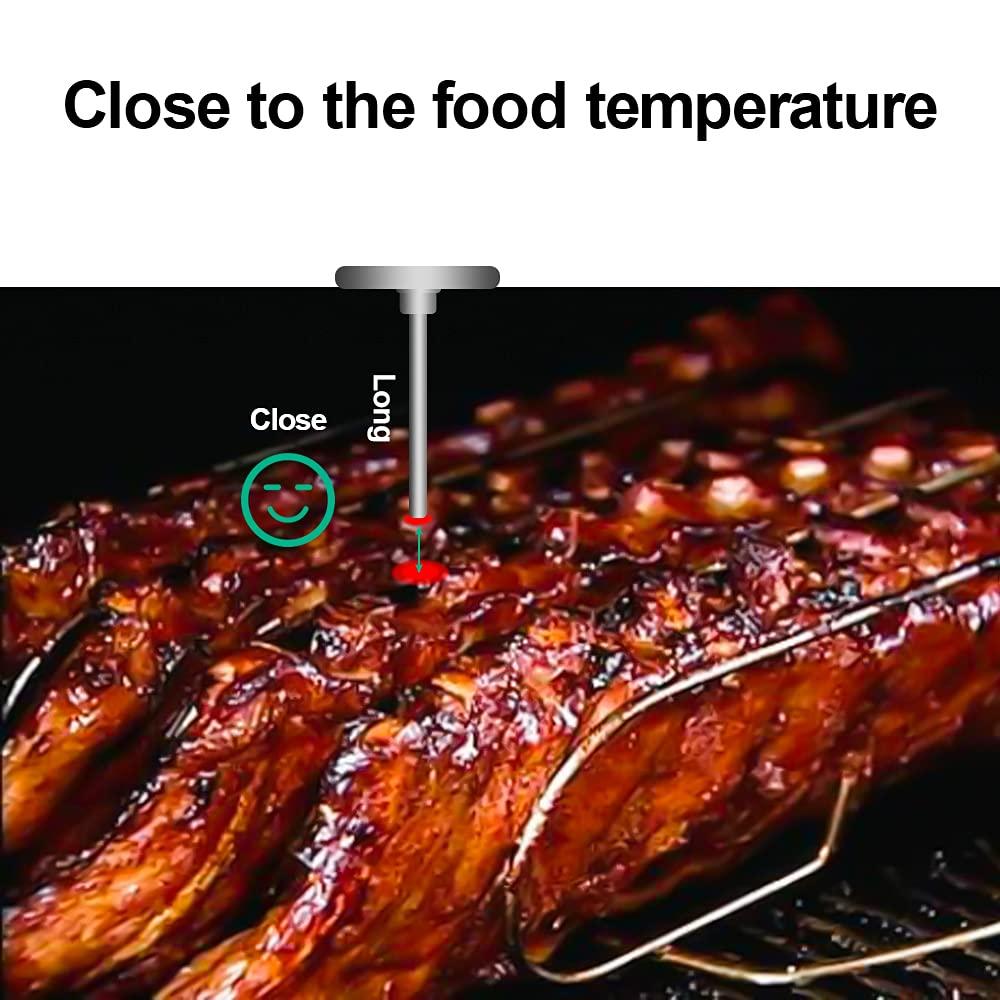 BBQ Thermometer Gauge - 2 Pcs Charcoal Grill Pit Smoker Temp Gauge Grill Thermometer with Fahrenheit and Heat Indicator - CookCave