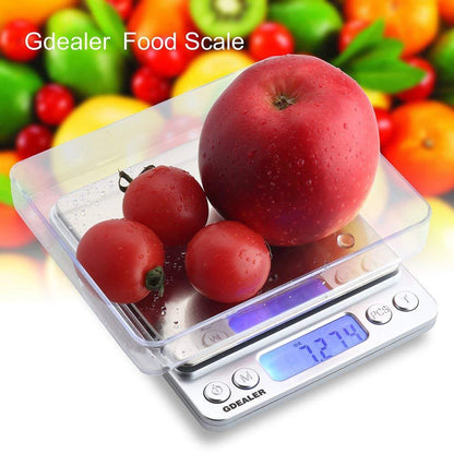 GDEALER Food Scale, 0.001oz/0.01g Precise Digital Kitchen Scale Gram Scales Weight Food Coffee Scale Digital Scales for Cooking Baking Stainless Steel Back-lit LCD Display Pocket Small Scale, Silver - CookCave