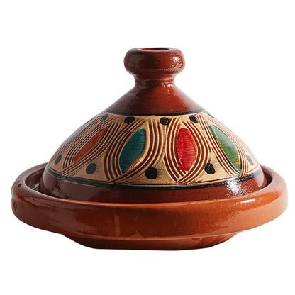 Moroccan Tagine Pot by Verve CULTURE | Traditional Ceramic Cooking Tagine | 7" tall / 10" diameter - CookCave