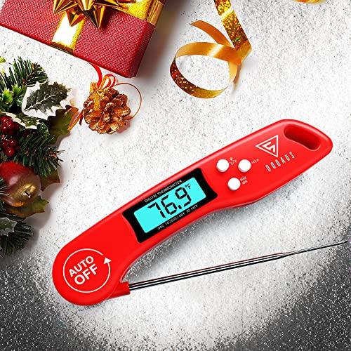 DOQAUS Digital Meat Thermometer, Instant Read Food Thermometer for Cooking, Kitchen Probe with Backlit & Reversible Display, Cooking Temperature Turkey Grill BBQ Candy - CookCave