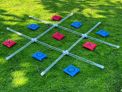 Outdoor Toss Games for Adult and Kids, Giant Tic Tac Toe Game with LED Light, Classical Board Yard Game Sandbag Game for Famlily, Party, Travel(4ft x 4ft) - CookCave