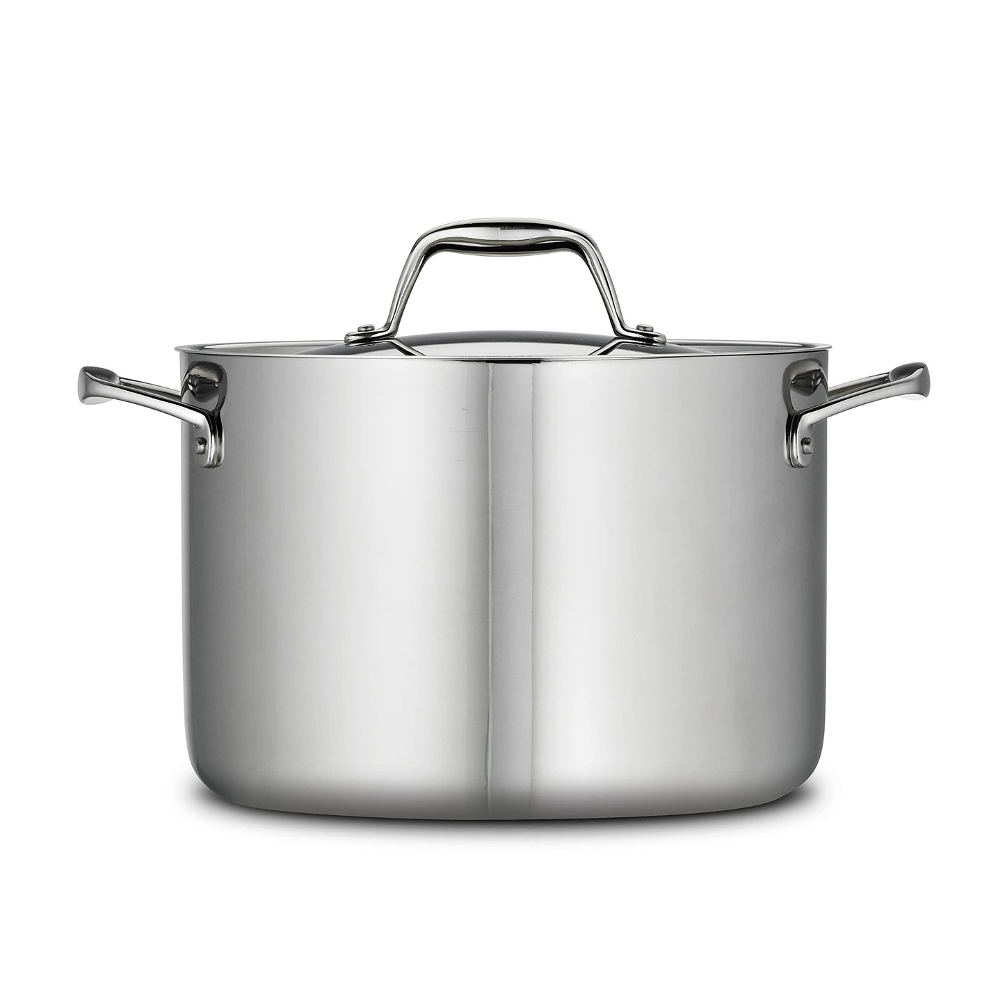 Tramontina Covered Stock Pot Stainless Steel Induction-Ready Tri-Ply Clad 8 Quart, 80116/041DS - CookCave