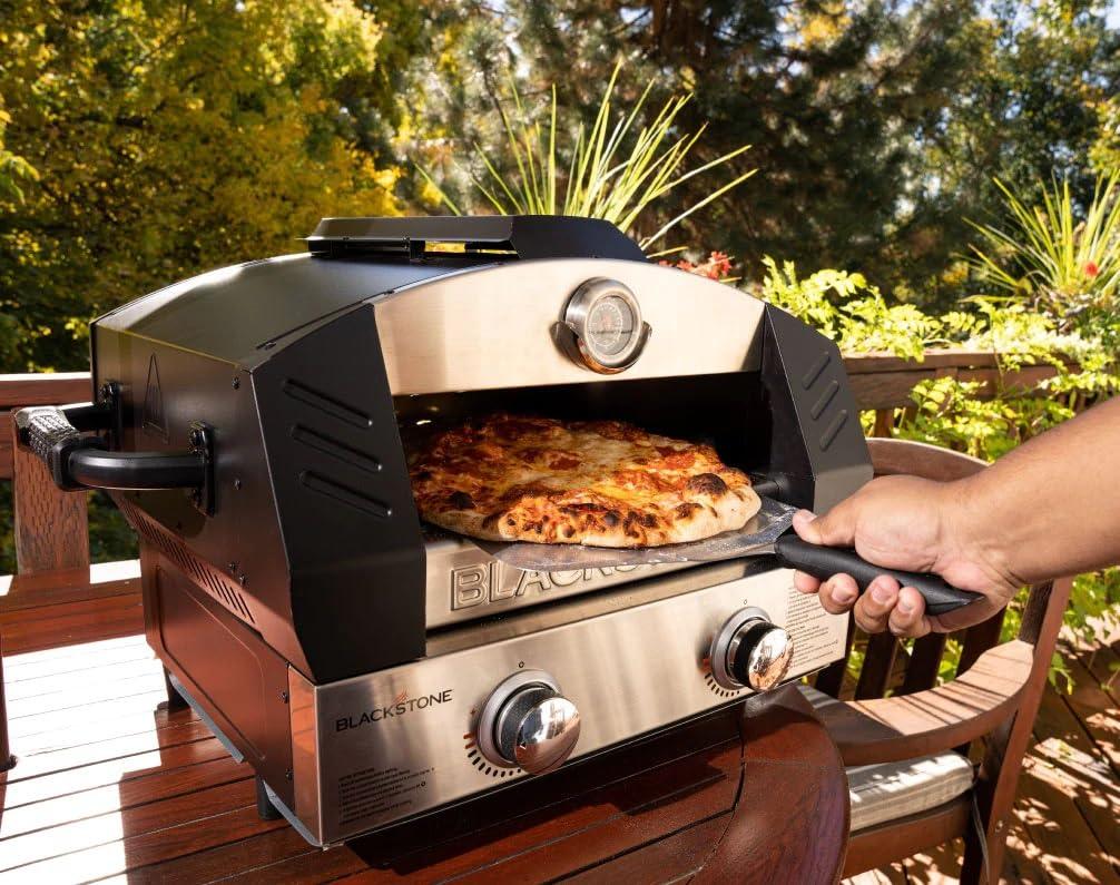 Blackstone Pizza Oven Outdoor, Portable Propane Pizza Oven with Pizza Peel, Pizza Cutter, and Wholesalehome Gloves and Cloth - CookCave