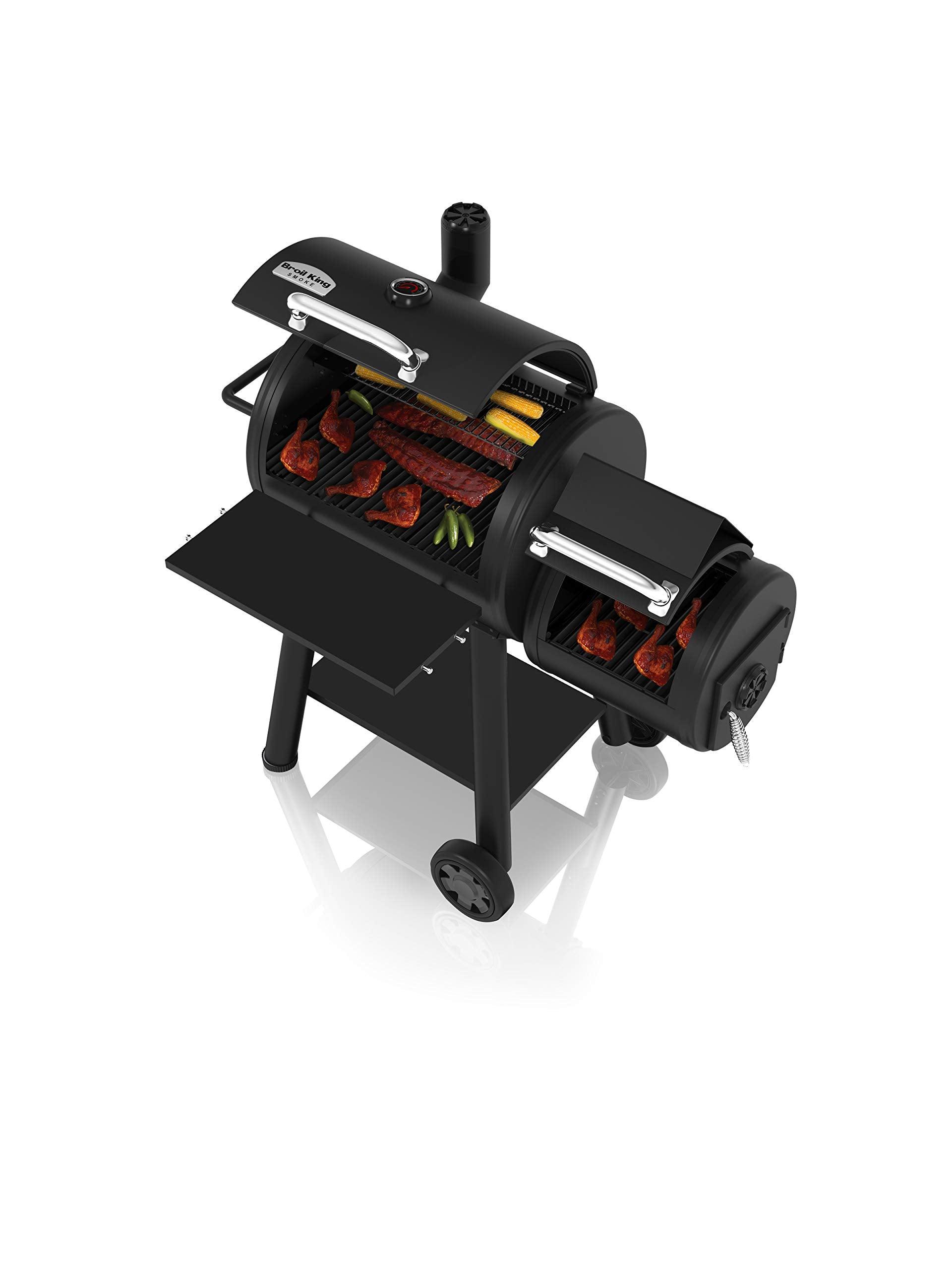 Broil King 955050 Smoke Offset 500 Offset Smoker and Grill, Black - CookCave