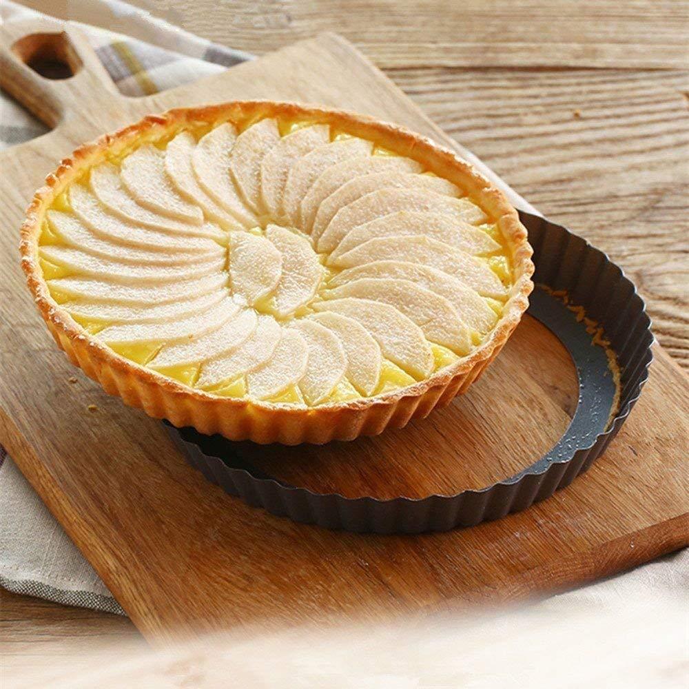 RICHSC-PAN Tart Pan, 9 Inch Tart Pans, Non-Stick Removable Loose Bottom Carbon Steel 9In Tart Pan, The 9.5 Inches At The Top And 9 Inches 1.1 Inches Deep At The Bottom. - CookCave