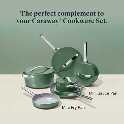 Caraway Nonstick Ceramic Mini Fry Pan (1.05 qt, 8") - Non Toxic, PTFE & PFOA Free - Oven Safe & Compatible with All Stovetops (Gas, Electric & Induction) - Sage - CookCave