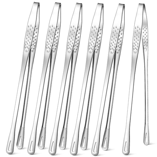 6 Pcs 11 Inches Korean BBQ Tongs Stainless Steel Grill Tongs Japanese Barbecue Tongs Kitchen Tongs For Cooking Portable Kitchenware Grill Tongs for Home Outdoor Steak Salad Food - CookCave