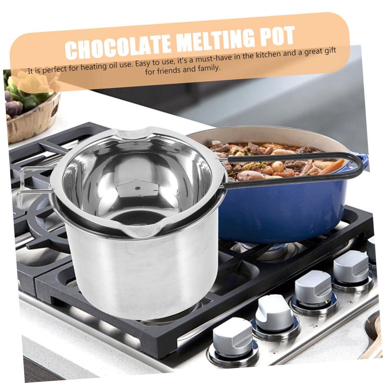 DECHOUS 1 Set Melting Pot Double Boiler Kitchen Gadget Heating Pot Butter Melting Bowl Butter Warmer Kitchen Supplies Candy Melting Bowls Stainless Steel Chocolate Milk Pot - CookCave