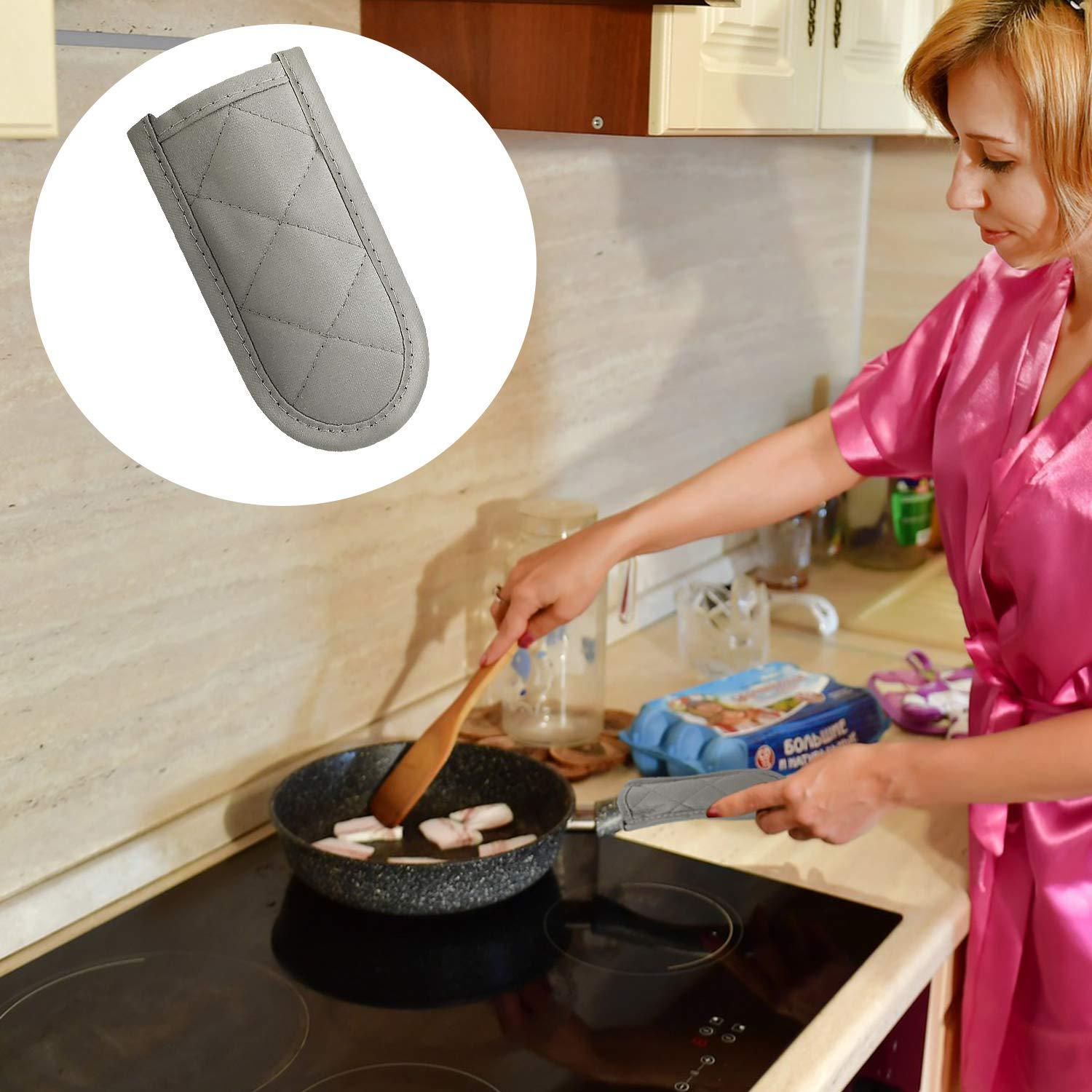 4 Pieces Hot Pan Handle Sleeves Heat Resistant Covers Non-Slip Holders for Home Kitchen Cooking Tools (Classic Styles) - CookCave